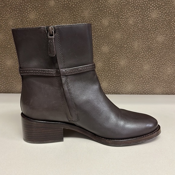 🔥🔥🔥Tory Burch Miller Brown Leather Boots - Picture 7 of 13